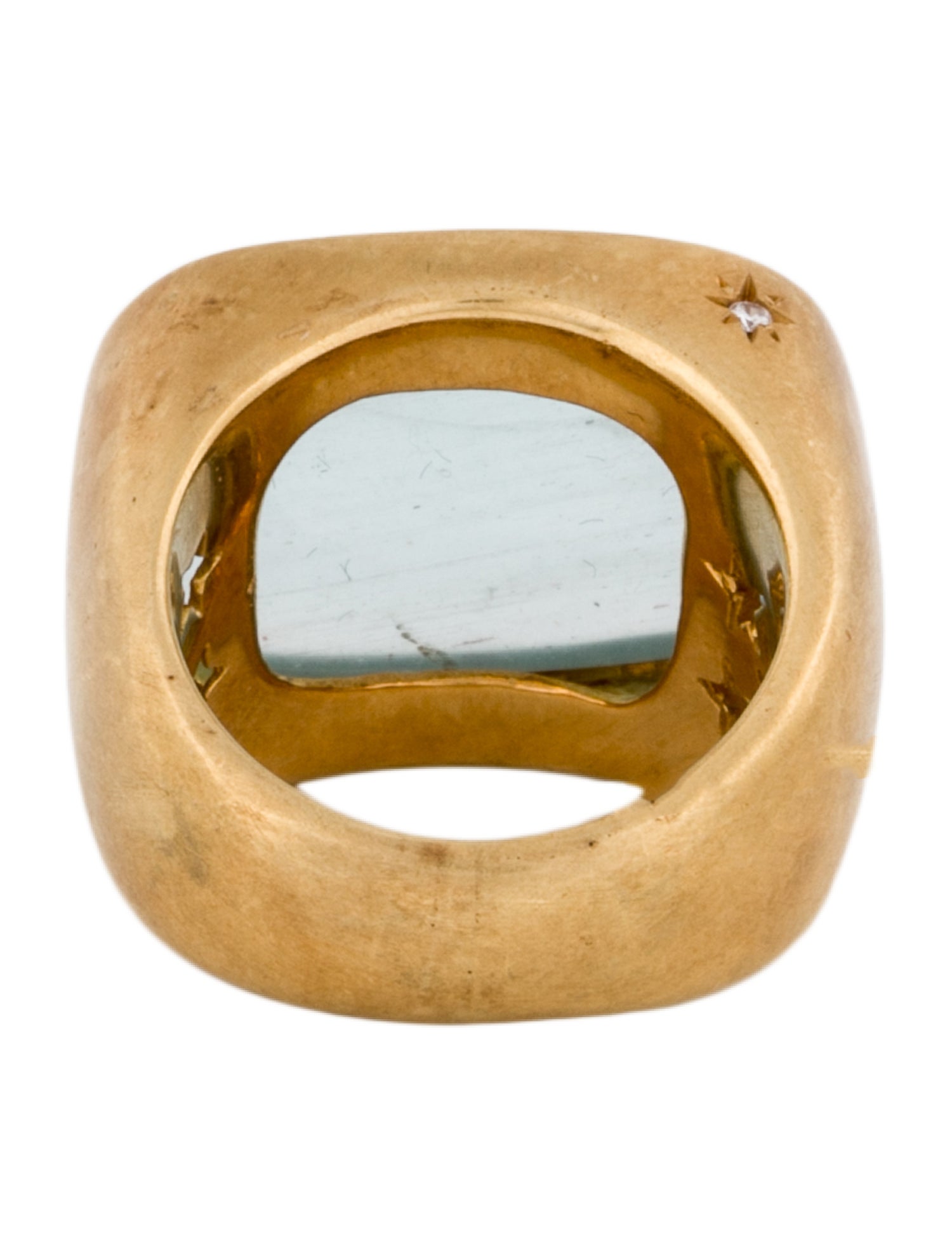 H.Stern 18K Aquamarine & Diamond Cocktail Ring